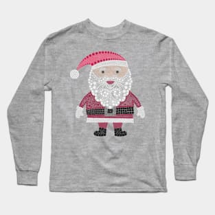 Dot Art Santa Long Sleeve T-Shirt